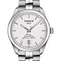 Tissot Tissot PR 100 Powermatic 80 COSC T101.408.11.031.00 PR 100 T1014081103100 механические мужские часы белый циферблат, браслет нержавеющая сталь — вид спереди