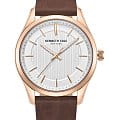 Kenneth Cole Kenneth Cole Classic KCWGA2234505  KCWGA2234505 кварцевые мужские часы белый циферблат, браслет кожаный — вид спереди