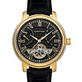 Earnshaw Earnshaw Longcase ES-8169-05  ES-8169-05 механические мужские часы черный циферблат, браслет кожаный — вид спереди