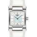 Tissot Tissot T02 T090.310.16.111.01  T0903101611101 кварцевые женские часы белый циферблат, браслет кожаный — вид спереди