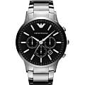 Emporio Armani Emporio Armani AR2460  AR2460 кварцевые мужские часы черный циферблат, браслет  — вид спереди