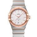Omega Omega Constellation 131.20.36.60.02.001  13120366002001 кварцевые женские часы серебристый циферблат, браслет сталь + золото — вид спереди