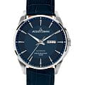 Jacques Lemans Jacques Lemans Classic 1-2154B  1-2154B механические мужские часы синий циферблат, браслет кожаный — вид спереди