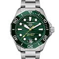 TAG Heuer TAG Heuer Aquaracer Professional 300 Date WBP5116.BA0013  WBP5116.BA0013 механические мужские часы зеленый циферблат, браслет нержавеющая сталь — вид спереди