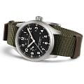 Hamilton Hamilton Khaki Field Mechanical Power Reserve 40mm H69509930, khaki field швейцария мужские часы на браслете тканевый боковой вид