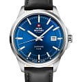 Swiss Military by Chrono Swiss Military by Chrono Classic SM34104.10  SM34104.10 кварцевые мужские часы синий циферблат, браслет кожаный — вид спереди