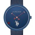 U.S. Polo Assn. U.S. Polo Assn. Fundamental USPA1088-03  USPA1088-03 кварцевые мужские часы синий циферблат, браслет нержавеющая сталь с pvd-покрытием — вид спереди