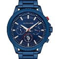 U.S. Polo Assn. U.S. Polo Assn. Crossing USPA1034-04  USPA1034-04 кварцевые мужские часы синий циферблат, браслет нержавеющая сталь с ip-покрытием — вид спереди