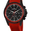Jacques Lemans Jacques Lemans 1-1799ZF  1-1799ZF кварцевые мужские часы черный циферблат, браслет силикон — вид спереди
