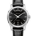 Hamilton Hamilton Jazzmaster Day Date Auto H32505731  H32505731 механические мужские часы черный циферблат, браслет кожаный — вид спереди