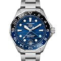 TAG Heuer TAG Heuer Aquaracer Professional 300 GMT WBP5114.BA0013  WBP5114.BA0013 механические мужские часы синий циферблат, браслет нержавеющая сталь — вид спереди