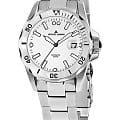 Jacques Lemans Jacques Lemans 1-2014G  1-2014G механические мужские часы белый циферблат, браслет нержавеющая сталь — вид спереди