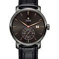 Rado Rado Petite Seconde R14053106 Automatic R14053106 механические мужские часы черный циферблат, браслет кожаный — вид спереди