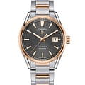 TAG Heuer TAG Heuer Carrera WAR215E.BD0784  WAR215E.BD0784 механические мужские часы черный циферблат, браслет нержавеющая сталь + золото 18к — вид спереди