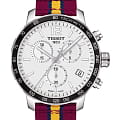 Tissot Tissot Quickster NBA Cleveland Cavaliers T095.417.17.037.13 Quickster T0954171703713 кварцевые мужские часы  белый циферблат, браслет карбон + полимер — вид спереди