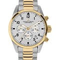 Jacques Lemans Jacques Lemans Sport 42-2G  42-2G кварцевые мужские часы белый циферблат, браслет нержавеющая сталь с pvd-покрытием — вид спереди