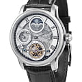 Earnshaw Earnshaw Longitude ES-8063-01  ES-8063-01 механические мужские часы белый циферблат, браслет кожаный — вид спереди