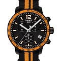 Tissot Tissot T-Sport Quickster T095.417.37.057.00 Quickster T0954173705700 кварцевые мужские часы  черный циферблат, браслет тканевый — вид спереди