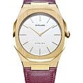 D1 Milano D1 Milano Ultra Thin UTLL03  UTLL03 кварцевые женские часы серебристый циферблат, браслет кожаный — вид спереди