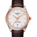 Tissot Tissot PR 100 COSC T101.451.26.031.00 PR 100 T1014512603100 кварцевые мужские часы белый циферблат, браслет кожаный — вид спереди