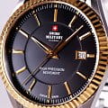 Swiss Military by Chrono Swiss Military by Chrono Сверхточные SM34065.04,  швейцария мужские часы на браслете сталь c pvd покрытием боковой вид