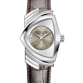Hamilton Hamilton Ventura Auto H24515581  H24515581 кварцевые мужские часы серебристый циферблат, браслет кожаный — вид спереди