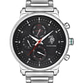 U.S. Polo Assn. U.S. Polo Assn. Crossing USPA1008-09  USPA1008-09 механические мужские часы синий циферблат, браслет сталь с ip покрытием — вид спереди