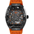 Philipp Plein Philipp Plein The Skeleton PWBAA1222  PWBAA1222 кварцевые мужские часы черный циферблат, браслет силикон — вид спереди