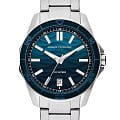 Armani Exchange Armani Exchange Dante AX1950  AX1950 кварцевые мужские часы синий циферблат, браслет нержавеющая сталь — вид спереди