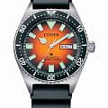 Citizen Citizen Promaster NY0120-01Z  NY0120-01Z механические мужские часы оранжевый циферблат, браслет полиуретан — вид спереди