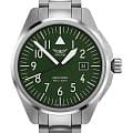Aviator Aviator Airacobra V.1.38.0.319.5  V.1.38.0.319.5 кварцевые мужские часы зеленый циферблат, браслет нержавеющая сталь — вид спереди