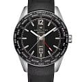 Hamilton Hamilton Broadway GMT Limited Edition H43725731  H43725731 механические мужские часы черный циферблат, браслет кожаный — вид спереди