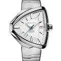 Hamilton Hamilton Ventura Elvis80 Quartz H24505111  H24505111 кварцевые мужские часы белый циферблат, браслет нержавеющая сталь — вид спереди
