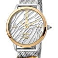 Just Cavalli Just Cavalli JC1L127M0085  JC1L127M0085 кварцевые женские часы серебристый циферблат, браслет сталь c pvd покрытием — вид спереди