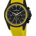 Jacques Lemans Jacques Lemans 1-1799ZE  1-1799ZE кварцевые мужские часы черный циферблат, браслет силикон — вид спереди