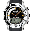 Tissot Tissot Touch Collection Sea-Touch T026.420.17.281.00 T Touch T0264201728100 кварцевые мужские часы черный циферблат, браслет 18-каратное желтое золото — вид спереди