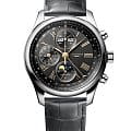 Longines Longines Master Collection L2.773.4.61.2  L27734612 механические мужские часы серебристый циферблат, браслет кожаный — вид спереди