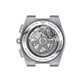 Tissot Tissot PRX Automatic Chronograph T137.427.11.011.01 механические мужские часы часы, крупный план белый циферблат