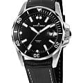Jacques Lemans Jacques Lemans Sport 1-2089A  1-2089A механические мужские часы черный циферблат, браслет кожаный — вид спереди