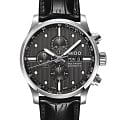 Mido Mido Multifort Chronograph M005.614.16.061.00  M0056141606100 механические мужские часы  черный циферблат, браслет кожаный — вид спереди