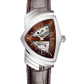 Hamilton Hamilton Ventura Auto H24515591  H24515591 кварцевые мужские часы коричневый циферблат, браслет кожаный — вид спереди