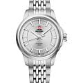 Swiss Military by Chrono Swiss Military by Chrono SM34105.02  SM34105.02 кварцевые женские часы серебристый циферблат, браслет нержавеющая сталь — вид спереди