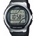 Casio CASIO WV-58R-1AEF  WV-58R-1AEF кварцевые мужские часы черный циферблат, браслет карбон + полимер — вид спереди