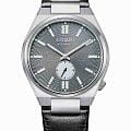 Citizen Citizen Automatic NK5010-01H  NK5010-01H механические мужские часы черный циферблат, браслет кожаный — вид спереди
