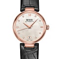 Mido Mido Baroncelli II Lady M022.207.36.116.10  M0222073611610 механические женские часы перламутровый циферблат, браслет кожаный — вид спереди