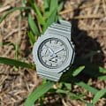 Casio Casio G-Shock GA-2100NC-3A электронные мужские часы часы крупный план зеленый циферблата