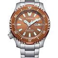 Citizen Citizen Promaster NY0164-65X  NY0164-65X механические мужские часы коричневый циферблат, браслет нержавеющая сталь — вид спереди