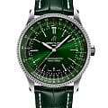 Breitling Breitling Navitimer Automatic 41 A17326361L1P2  A17326361L1P2 механические мужские часы зеленый циферблат, браслет кожаный — вид спереди