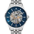 Wainer Wainer WA.25705-B			  WA.25705-B механические мужские часы синий циферблат, браслет нержавеющая сталь 316l — вид спереди