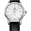 Swiss Military by Chrono Swiss Military by Chrono SM34039.07  SM34039.07 кварцевые мужские часы  белый циферблат, браслет кожаный — вид спереди